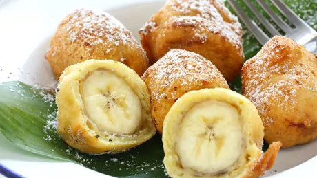 Rețetă simplă de gogoși cu banane din 5 ingrediente. Fără drojdie, fără frământare, fără zahăr