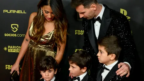 Lionel Messi, portret de familie alături de soție și copii. Cum au apărut pe covorul roșu