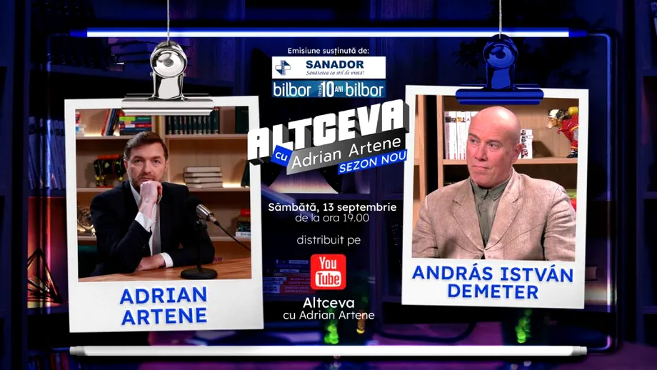 Podcastul „Altceva cu Adrian Artene” revine cu un nou sezon! Primul invitat: ministrul Culturii András Demeter