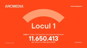 Locul 1.  ARCMEDIA, liderul în presa online din România cu peste 11 milioane de cititori în luna februarie