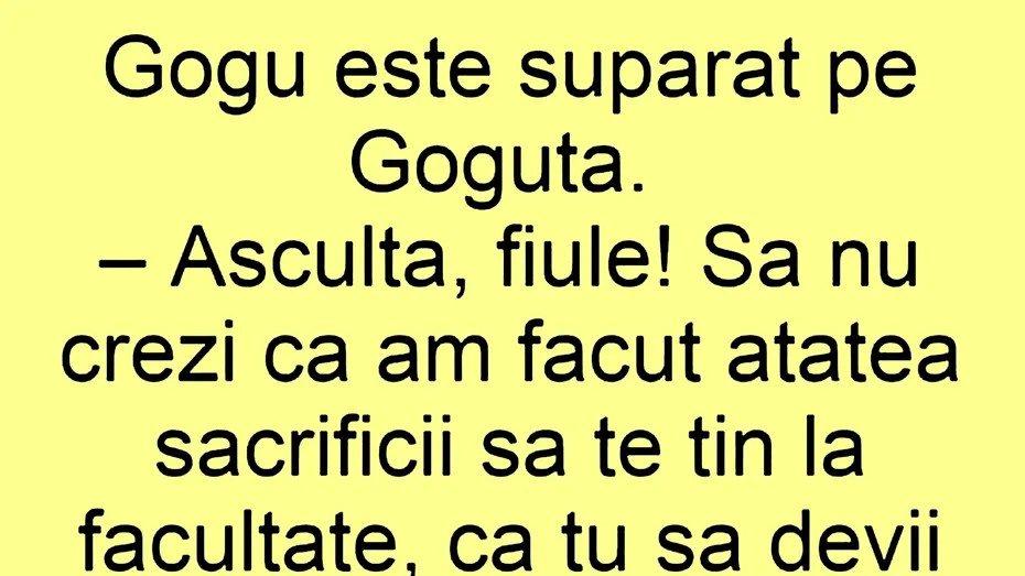 BANC | Gogu, Goguță și facultatea de medicină