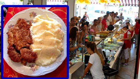 Cât costă un șnițel cu piure de cartofi, la 