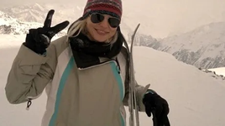 Jojo a luat lecţii de schi în Austria, de la soţul ei