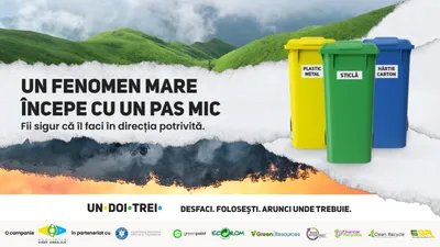 Peste 5 milioane de cetățeni au fost informați despre colectarea separată a deșeurilor de ambalaje prin intermediul campaniei Un’ Doi Trei