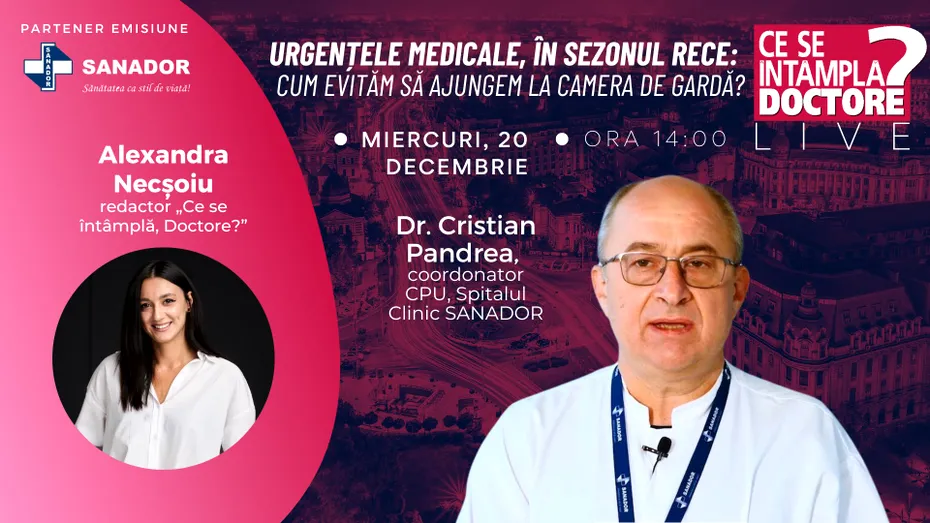 CSID Live: Urgențele medicale, în sezonul rece: cum evităm să ajungem la camera de gardă?