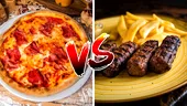 O pizza sau 4 mici cu cartofi prăjiți? Care îngrașă mai mult, de fapt