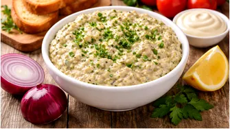 Salată de vinete cu maioneză de post, o rețeta simplă și gustoasă pentru orice sezon