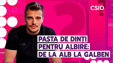 Pasta de dinți cu efect de albire. De la alb la galben în 3 minute