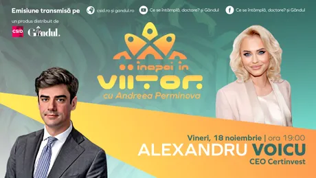 Alexandru Voicu este invitat la „Înapoi în viitor”, vineri, 18 noiembrie, de la ora 19:00
