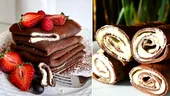 Rețetă clătite cu cacao și cremă de mascarpone. Un desert savuros și fresh, perfect pentru zilele de vară