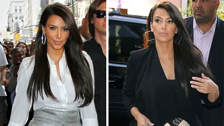 Kim Kardashian - cum o preferi, în fustă scurtă sau pantaloni cu talie înaltă?