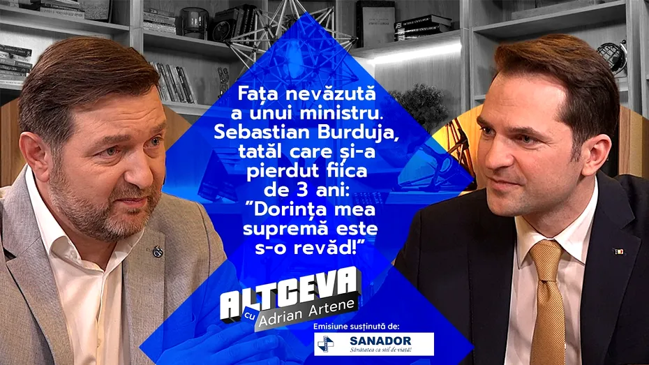 Fața nevăzută a unui ministru. Sebastian Burduja, tatăl care și-a pierdut fiica de 3 ani. Interviu TULBURĂTOR la ALTCEVA CU ADRIAN ARTENE