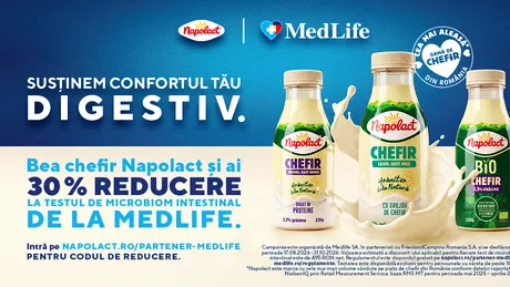(P) MedLife și Napolact au grijă de confortul digestiv: de la alimentație la analiza microbiomului