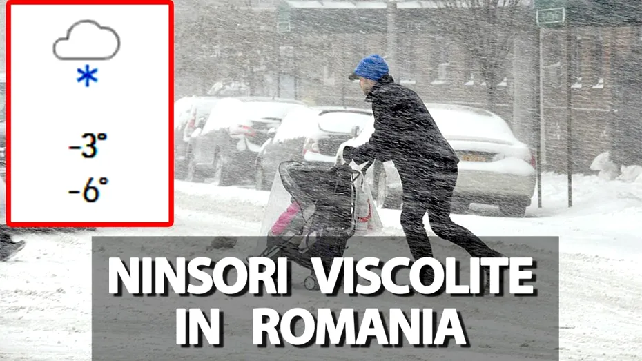 Meteorologii Accuweather anunță ninsori viscolite, săptămâna viitoare, în România. Pe ce dată se întâmplă