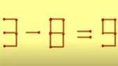 Test IQ cu chibrituri | Mutați un singur băț, pentru a corecta 3-8=9