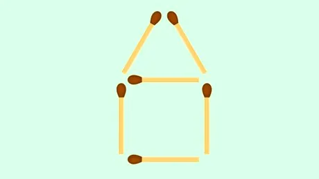 Test IQ exclusiv pentru genii | Mutați 2 chibrituri pentru a forma 5 pătrate!