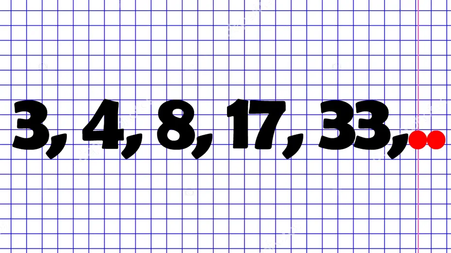 TEST IQ pentru genii | Completația seria: 3, 4, 8, 17, 33. Ce număr urmează?