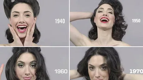 Istoria frumuseţii din 1910 până astăzi, în 60 de secunde! VIDEO
