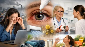 Ai ochii uscați sau iritați chiar și fără să stai în fața ecranului? Care sunt cauzele ascunse și obiceiurile cotidiene care te vor salva