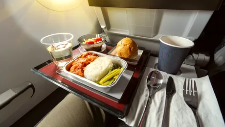 De ce nu este recomandat să mănânci de pe măsuța din avion. Avertismentul unei însoțitoare de zbor / VIDEO