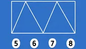 Test de inteligență | Câte triunghiuri sunt, în total: 5, 6, 7 sau 8?