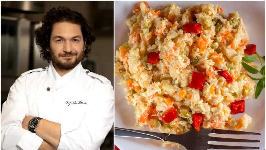 Trucul-secret al lui Florin Dumitrescu pentru o salată de boeuf delicioasă. Ingredientul care îi schimbă total gustul
