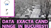 Meteorologii Accuweather au modificat prognoza. Data exactă la care ninge în București