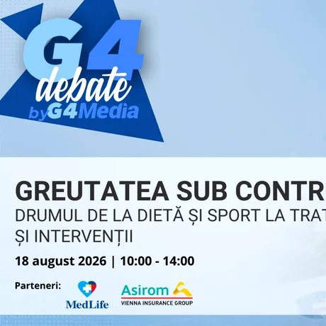 Dezbaterea „Greutatea sub control – de la dieta la tratamente” – seria G4Debate by G4Media
