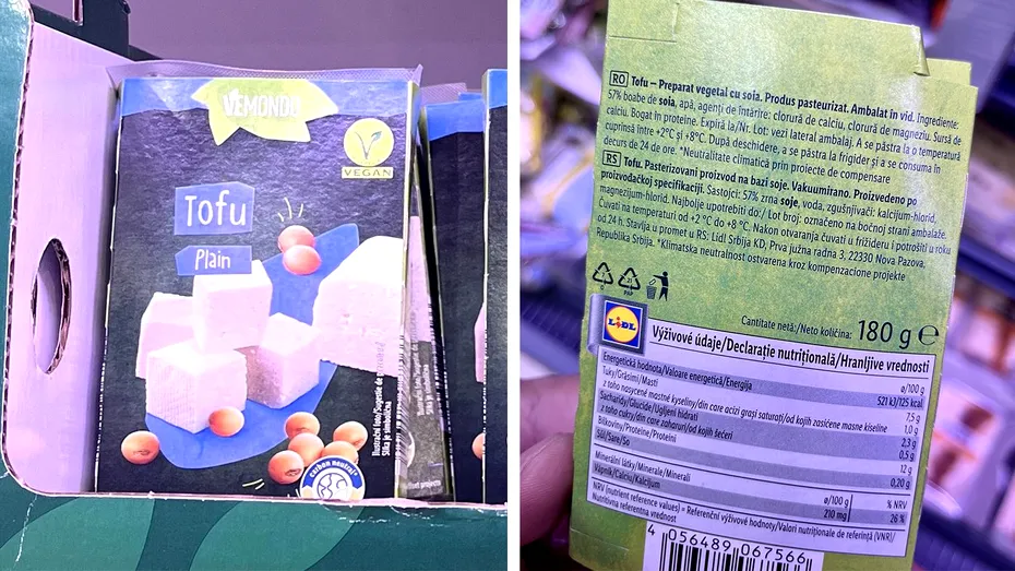 Ce conține, de fapt, brânza Tofu din Lidl România. Un ingredient e folosit pentru deszăpezirea străzilor!