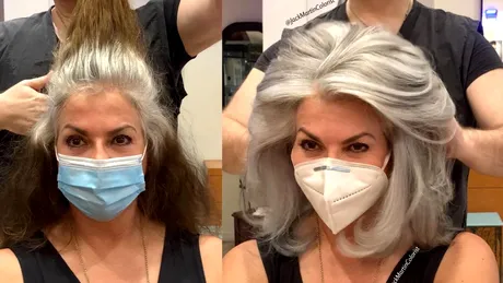 Părul alb poate fi foarte sexy! Un hairstilist transformă părul doamnelor în adevărate opere de artă