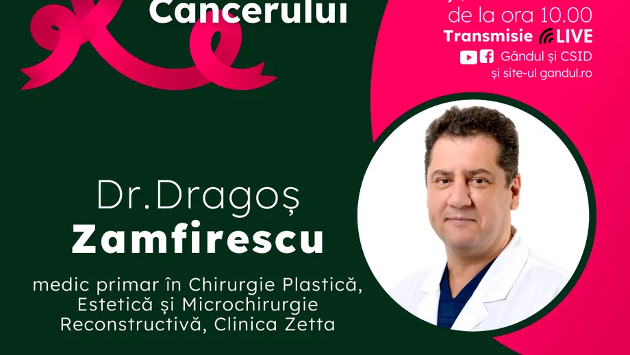 Dr. Dragoș Zamfirescu: Tratamentul modern complet al cancerului mamar include și reconstrucția mamară
