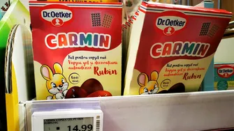 Ce conține, de fapt, vopseaua de ouă „Carmin” din magazinele Mega Image din România