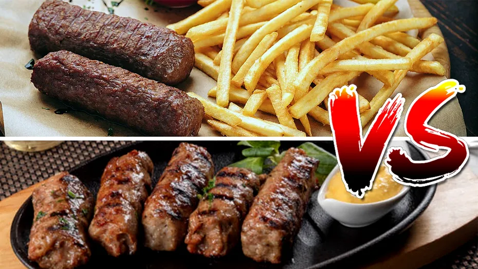 Calcul caloric. Ce îngrașă mai mult: 2 mici + cartofi prăjiți sau 5 mici (fără cartofi)?