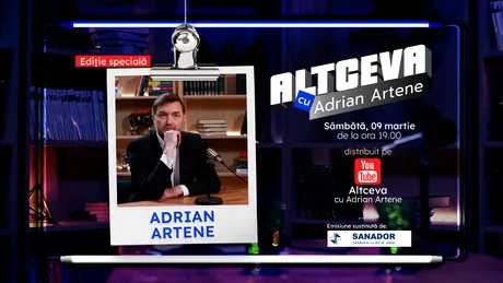 Jurnalistul Adrian Artene: „Episodul Altceva de săptămâna aceasta este mai mult decât o POVESTE, este o VIAȚĂ!”