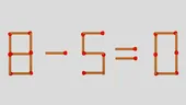 Test de inteligență | Corectați 8-5=0, mutând un singur chibrit!