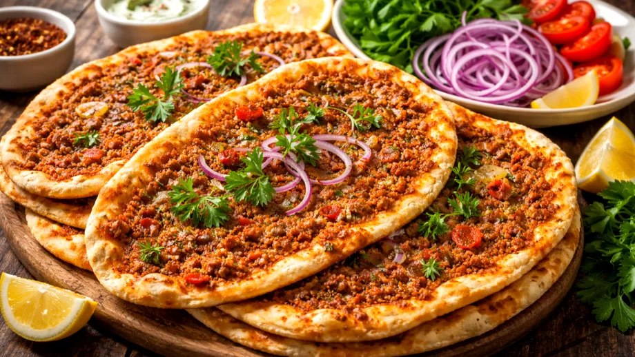 Cum se prepară pizza turcească cu carne tocată. E vorba despre lahmacun
