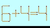 TEST IQ | Mutați un singur chibrit pentru a corecta 6+4=4. Geniile găsesc toate cele 3 soluții!