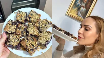 Rețeta de tartă cu ovăz și afine a Gabrielei Firea. Spune că e un desert sănătos, cu puține calorii