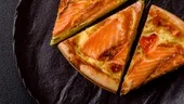 Plăcintă cu somon și brânză tofu, după rețeta părintelui Silvan. E ideală pentru perioada de post