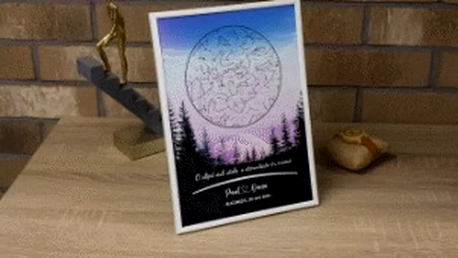 (P) Tabloul Sky Map Personalizat – amintirea perfectă a unei călătorii speciale