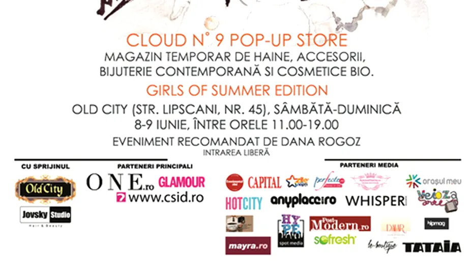 40 de designeri români te aşteaptă, pe 8 şi 9 iunie, la CLOUD NO. 9 POP-UP STORE