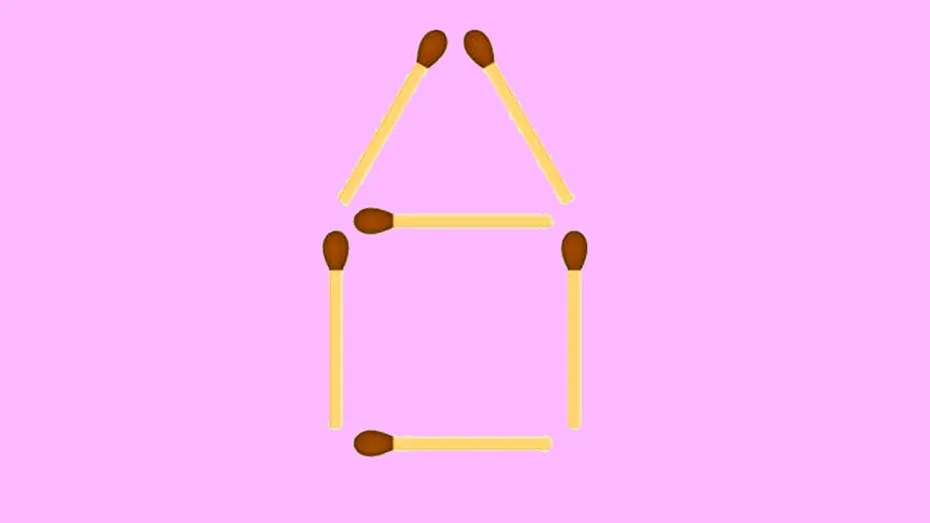 Test IQ doar pentru genii | Mutați 2 chibrituri pentru a obține 5 pătrate