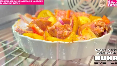 Cârnați Durdulii de la Matache Măcelaru' cu legume la cuptor