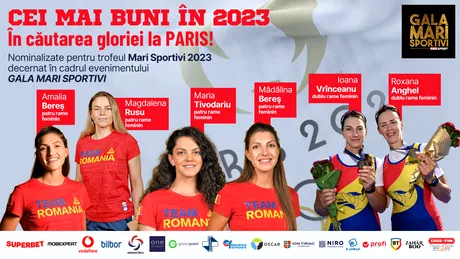 Gala Mari Sportivi ProSport 2023. Canotoarele de la patru rame și dublu rame feminin au un singur obiectiv: medalia de aur la Jocurile Olimpice de la Paris