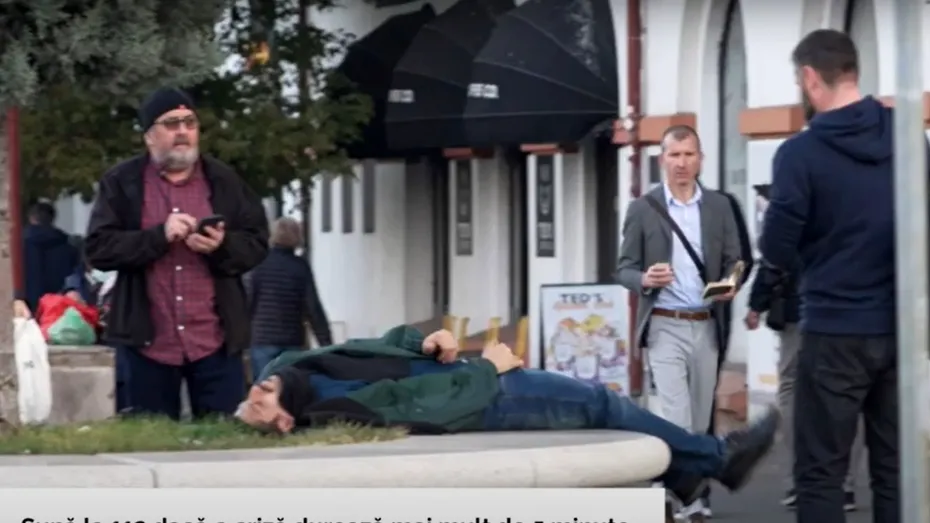 Experiment social filmat cu camera ascunsă. Cum reacționează românii când un bolnav de epilepsie are o criză în public?