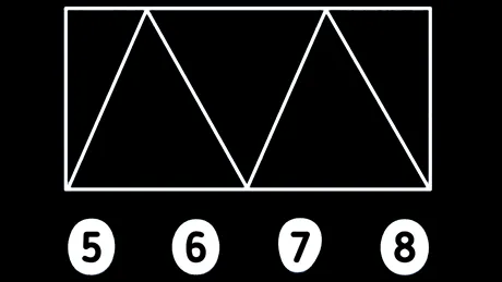 TEST de inteligență de Anul Nou | 5, 6, 7 sau 8? Câte triunghiuri sunt, de fapt?