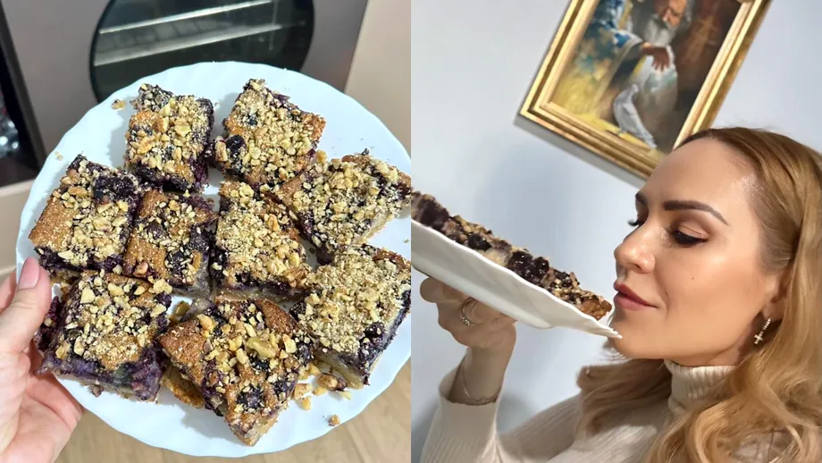 Rețeta de tartă cu ovăz și afine a Gabrielei Firea. Spune că e un desert sănătos, cu puține calorii
