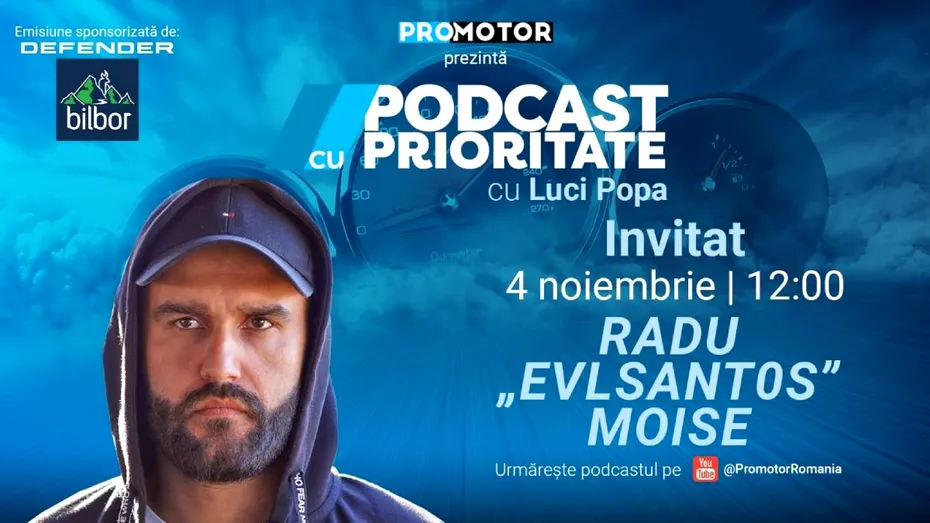 Apare „Podcast cu Prioritate” #56 by ProMotor cu Radu „EvLSant0s” Moise - maestrul drifturilor