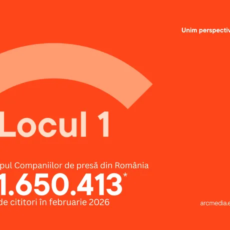 Locul 1.  ARCMEDIA, liderul în presa online din România cu peste 11 milioane de cititori în luna februarie
