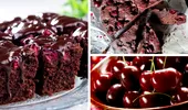 Desert de nerefuzat! Rețetă negresă cu cireșe și glazură de ciocolată, care îți încântă papilele gustative